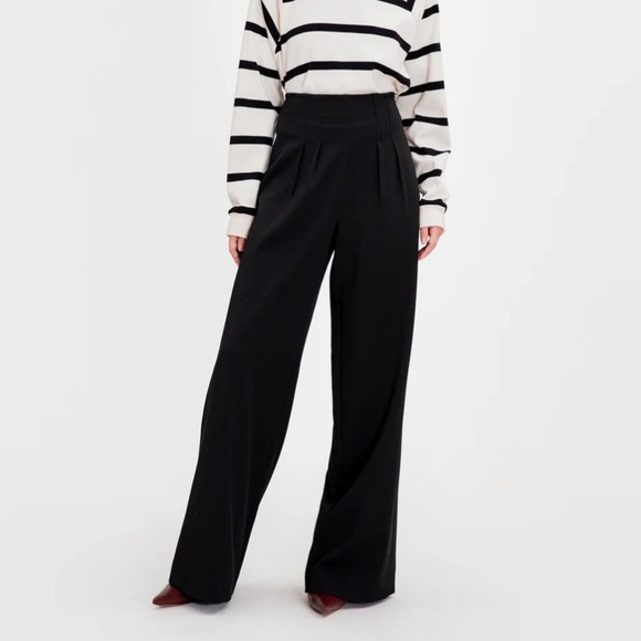 Tanya Taylor black high waisted wren trouser pants - Picture 1 of 6
